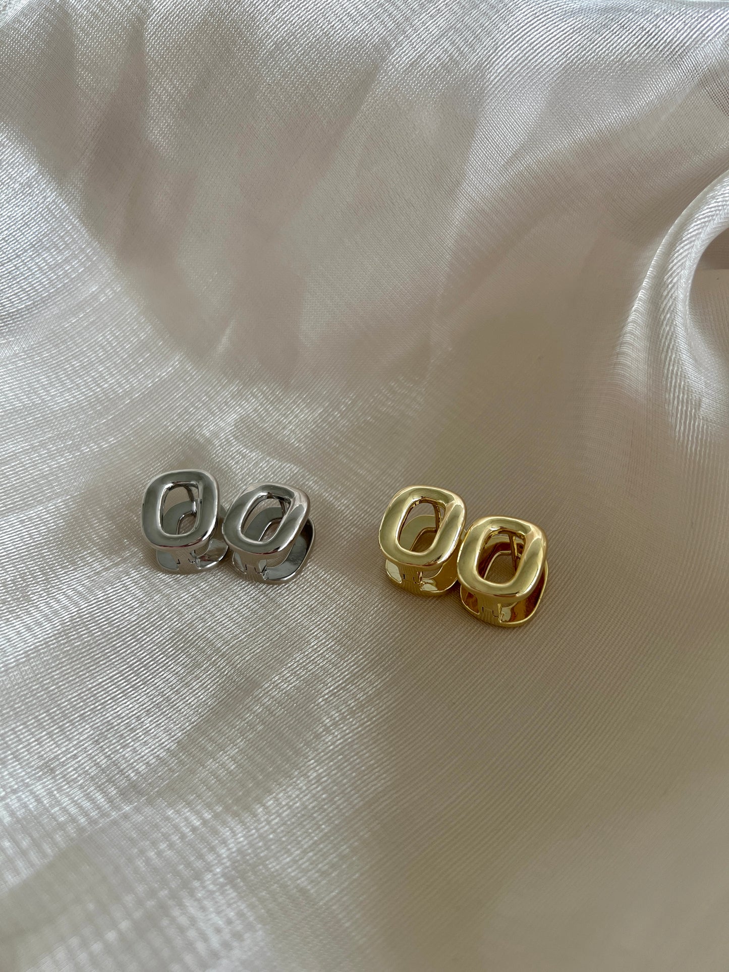 Two-Layer Square Earrings