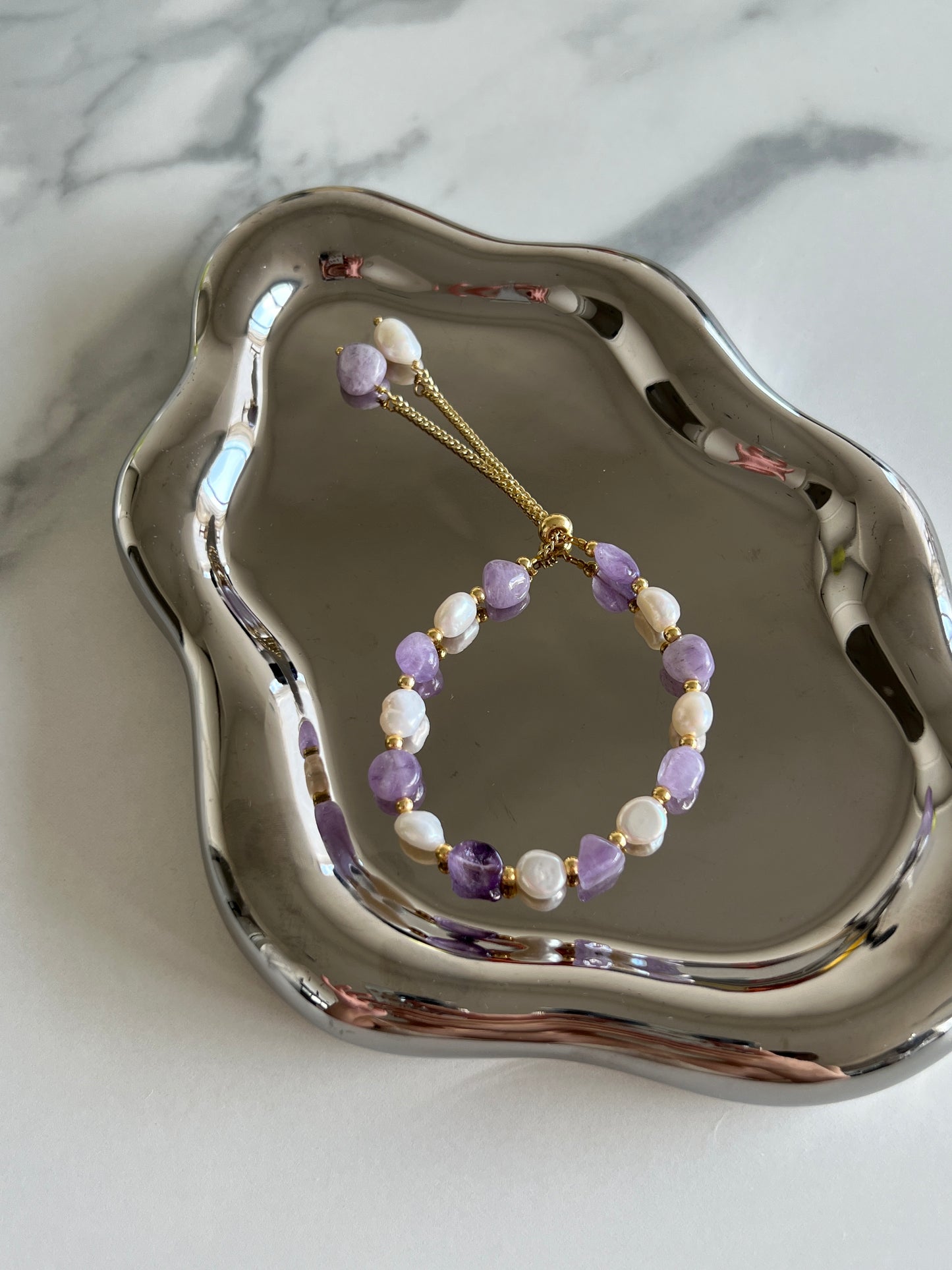 Purple Pearl Bracelet