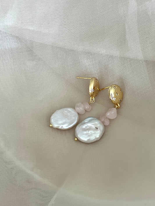 Moonlit Shores Pearl Earrings