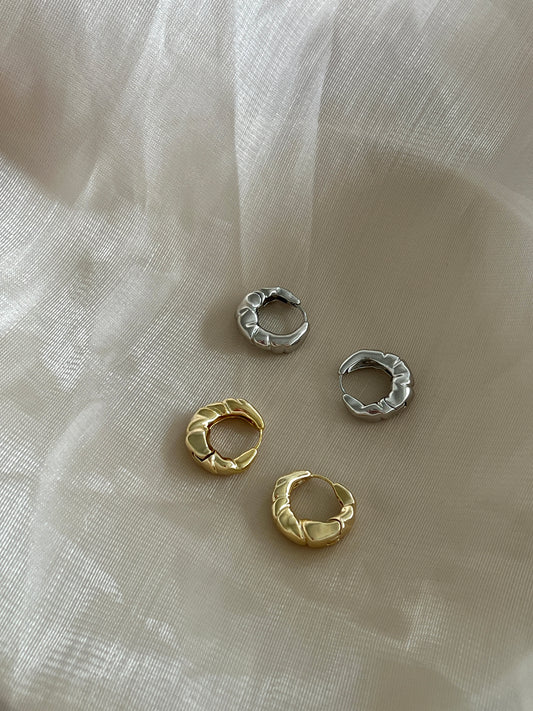 Petite Croissant Hoop Earrings