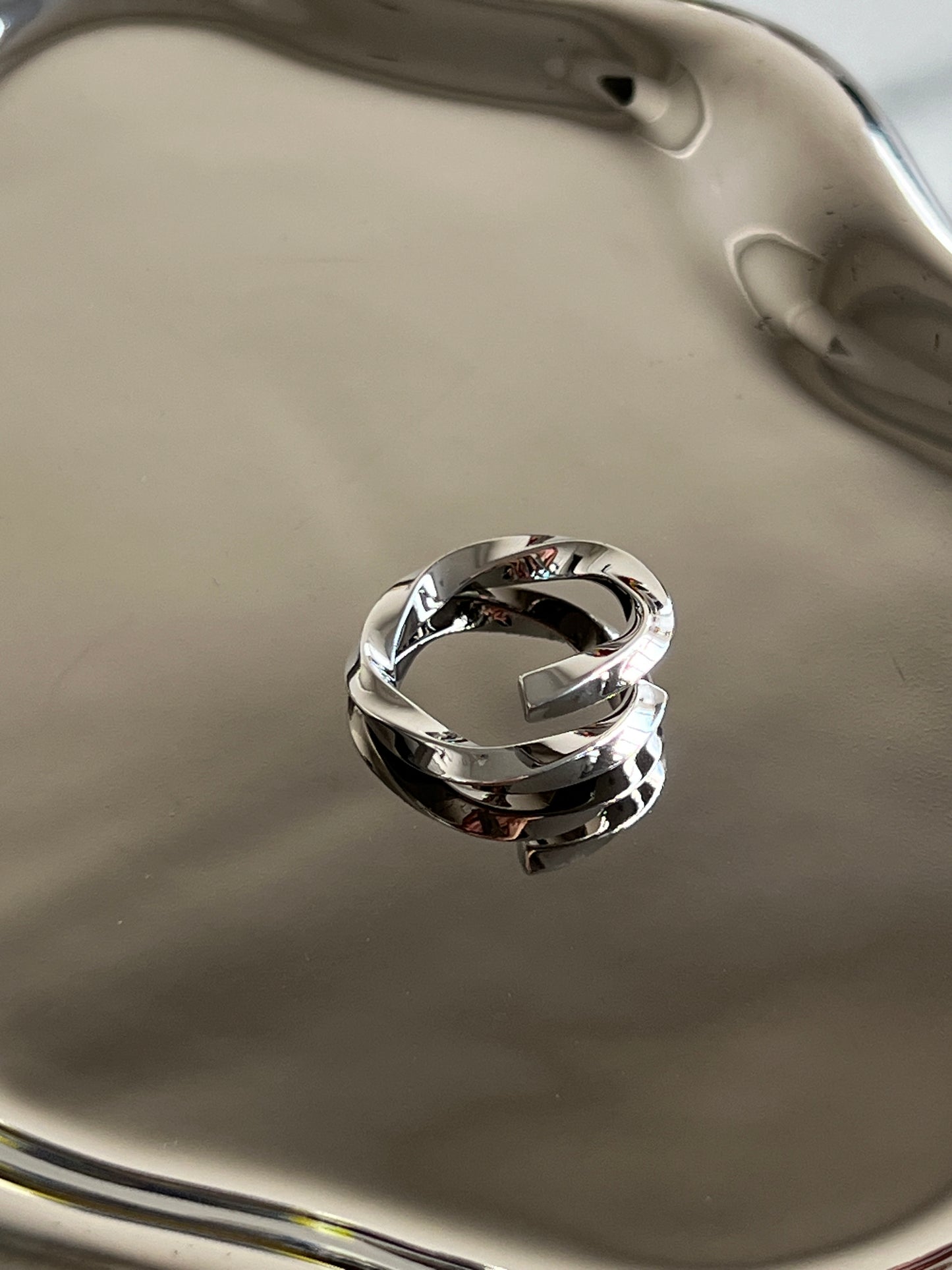 Twisted Stainless Steel Ring