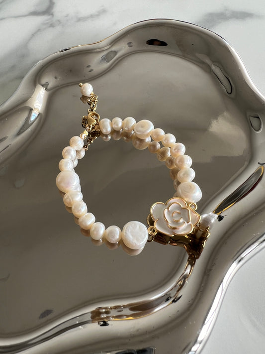 Camellia Freshwater Pearl Bracelet