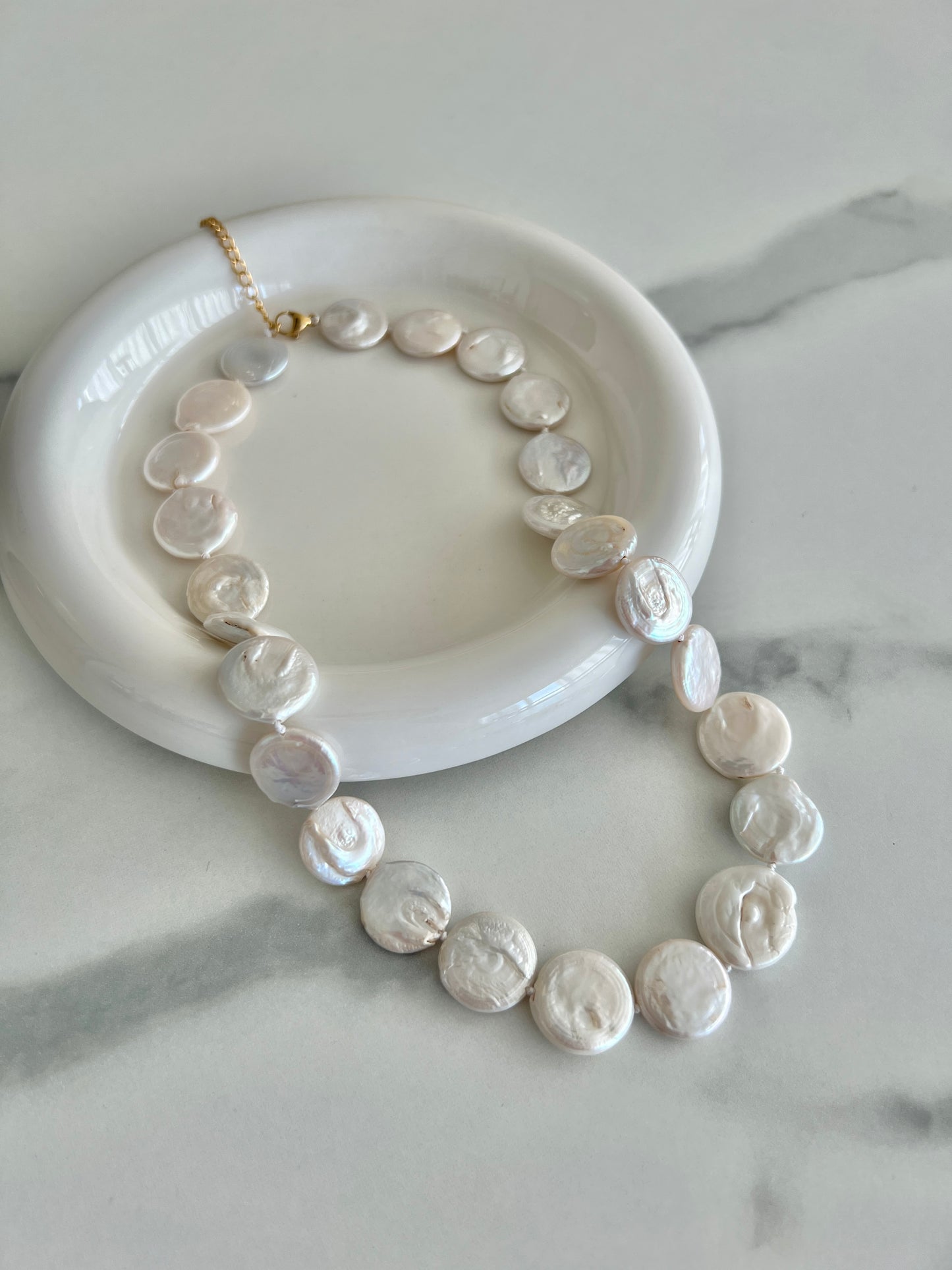 Flat Baroque Pearl Necklace