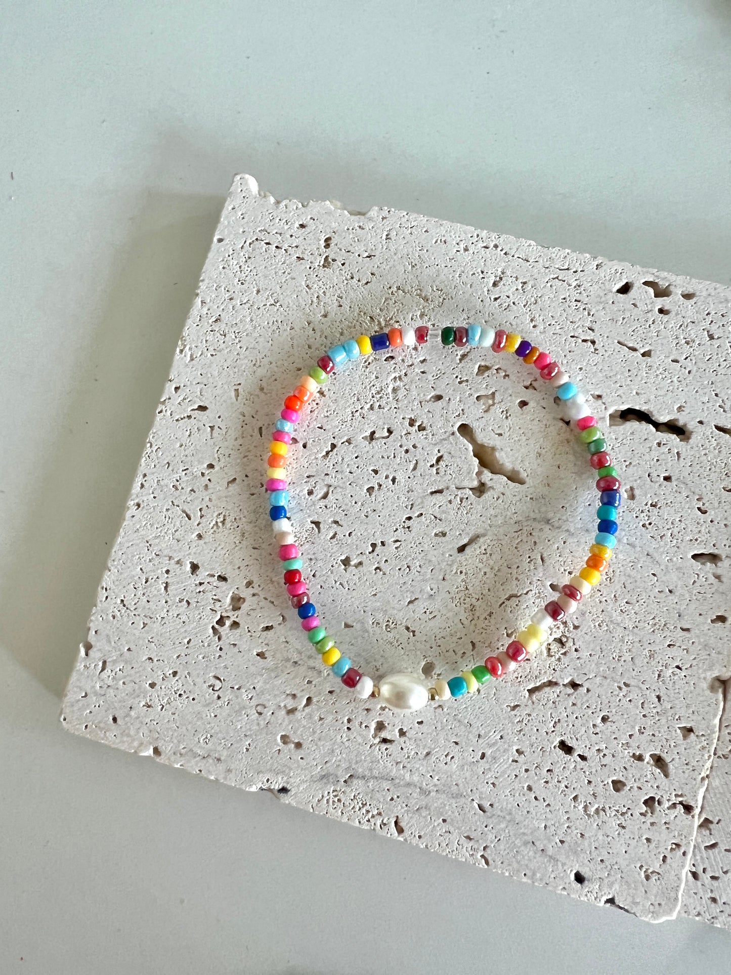 Sweet Rainbow Pride Pearl Bracelet