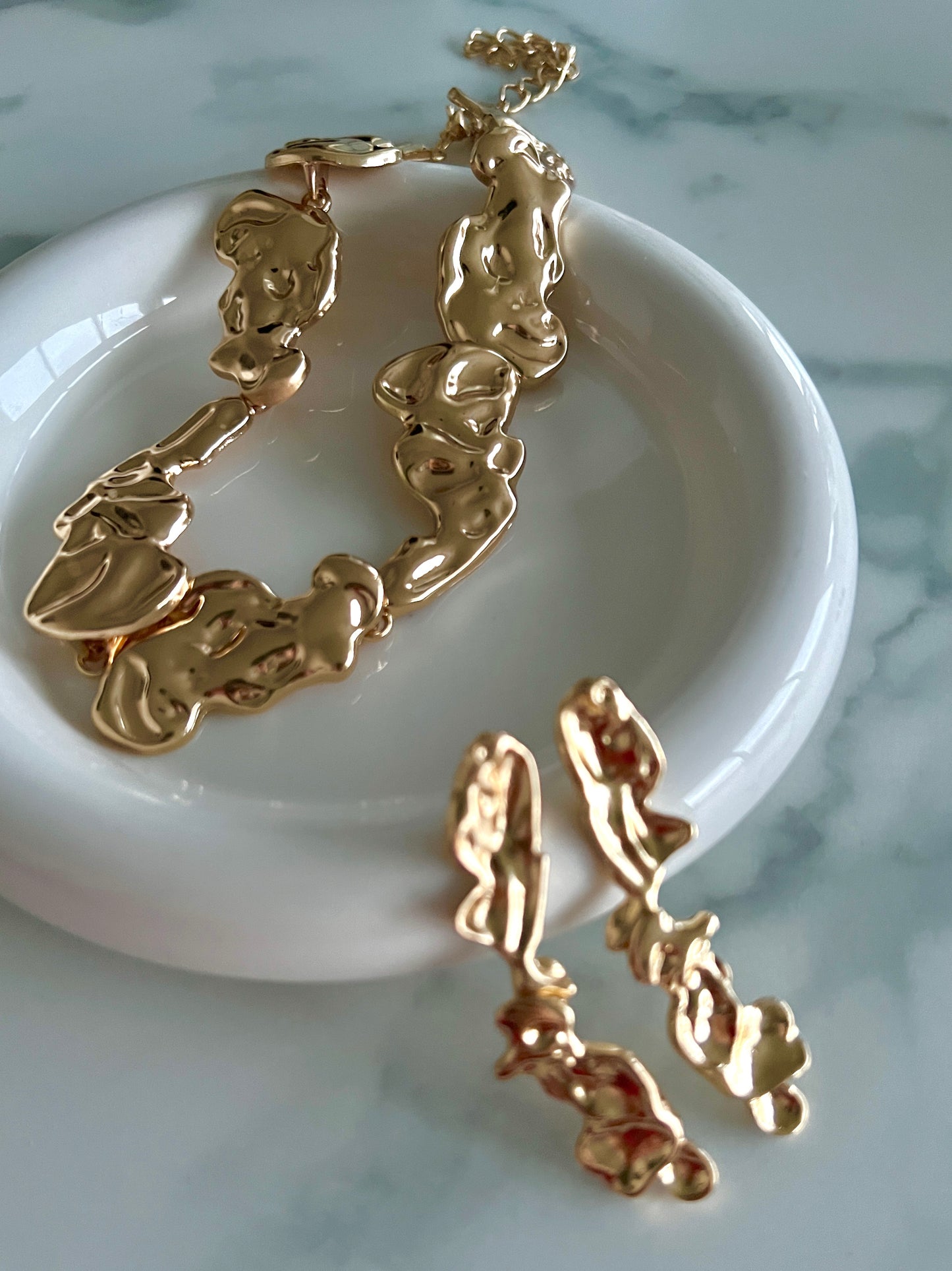 Golden Molten Flow Earrings