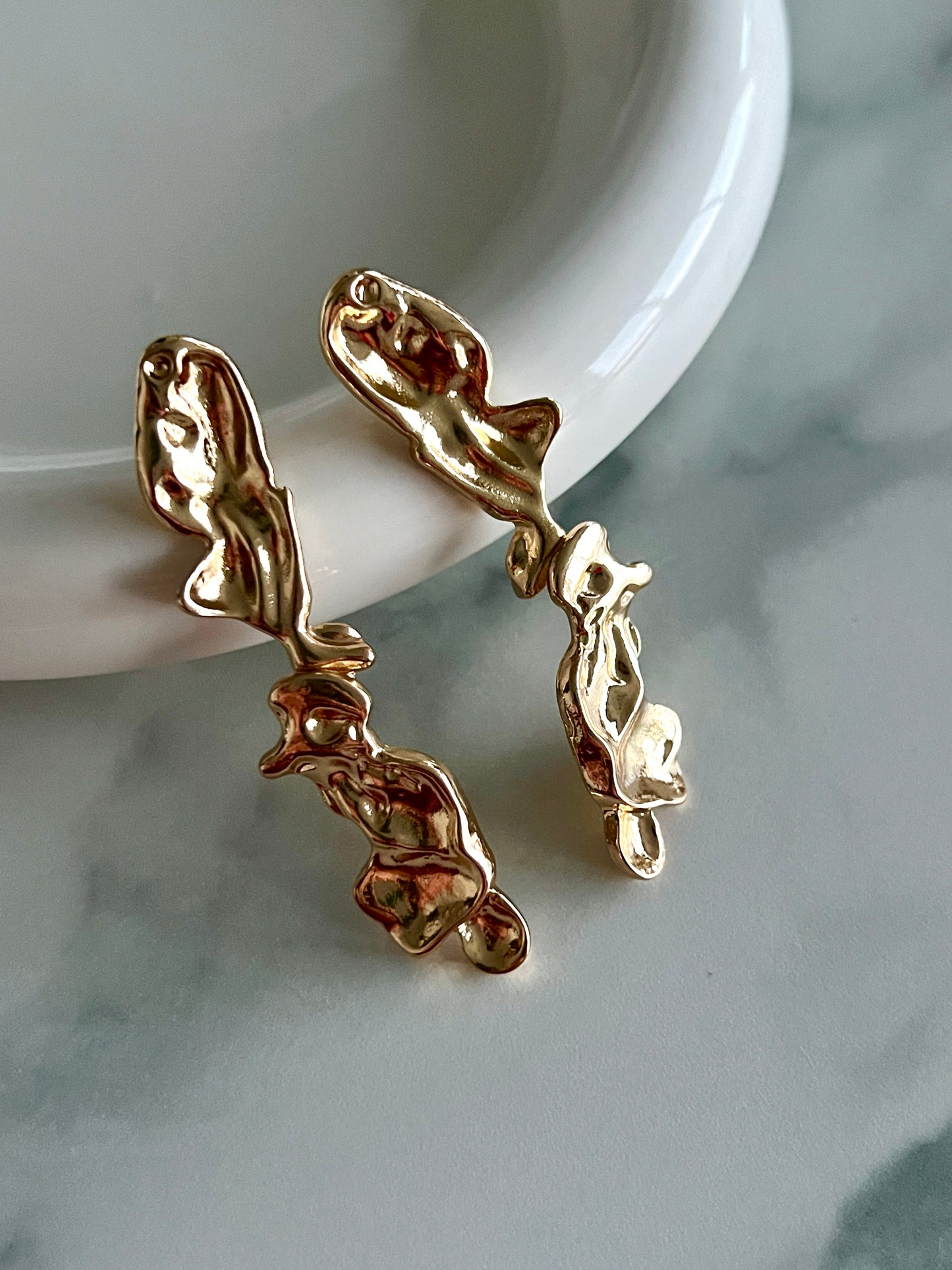 Golden Molten Flow Earrings