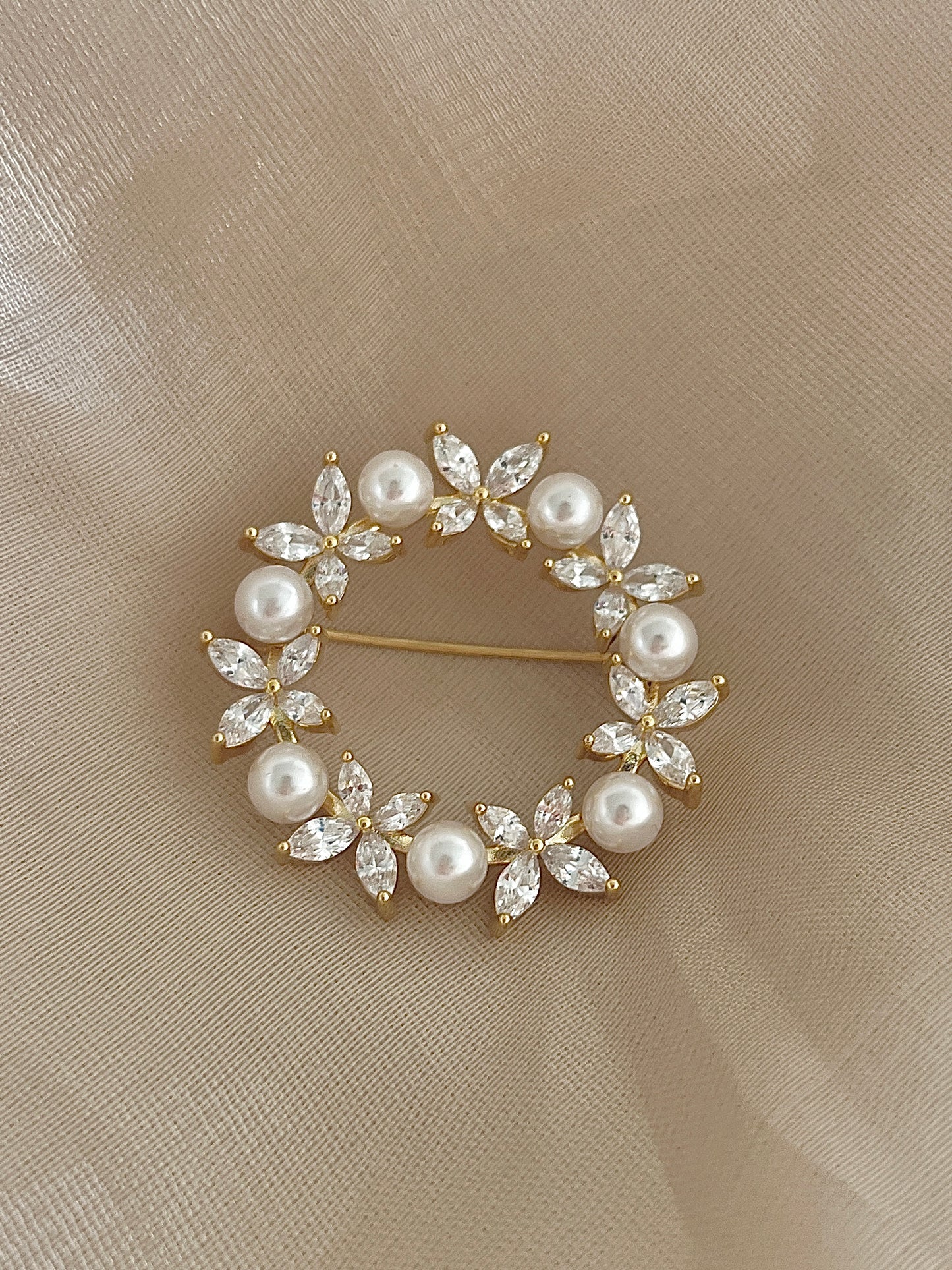 Elegant Butterfly Freshwater Pearl Brooch