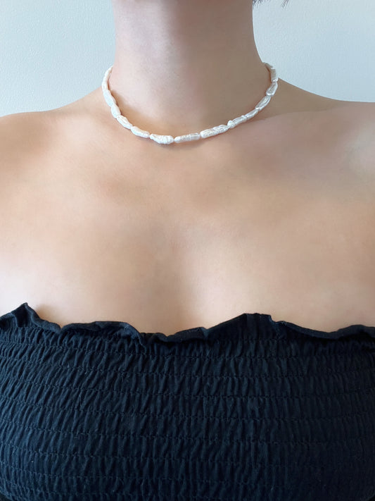 Melon Seeds Baroque Freshwater Pearl Necklace