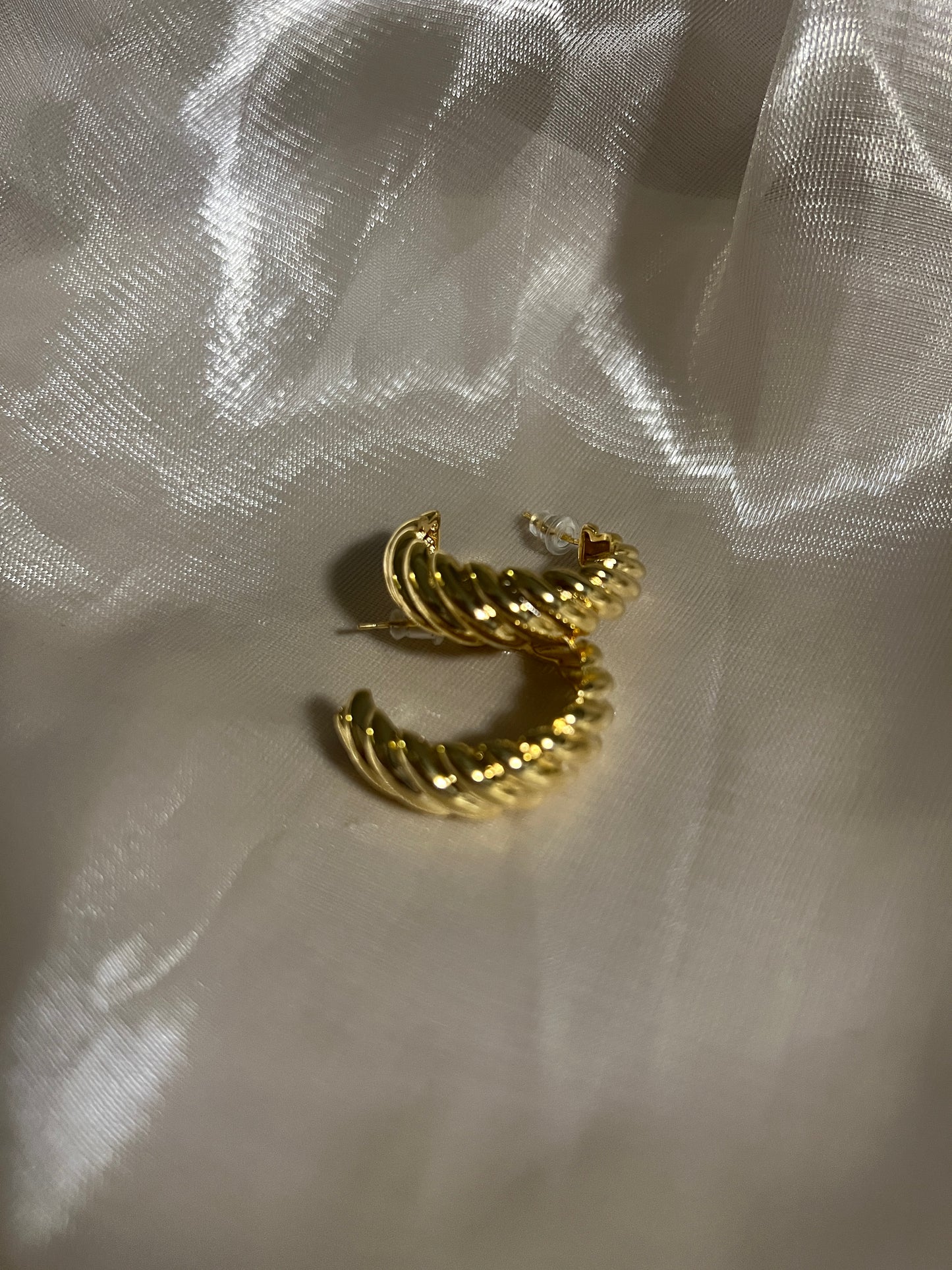 Twisted Golden Chunky Hoops