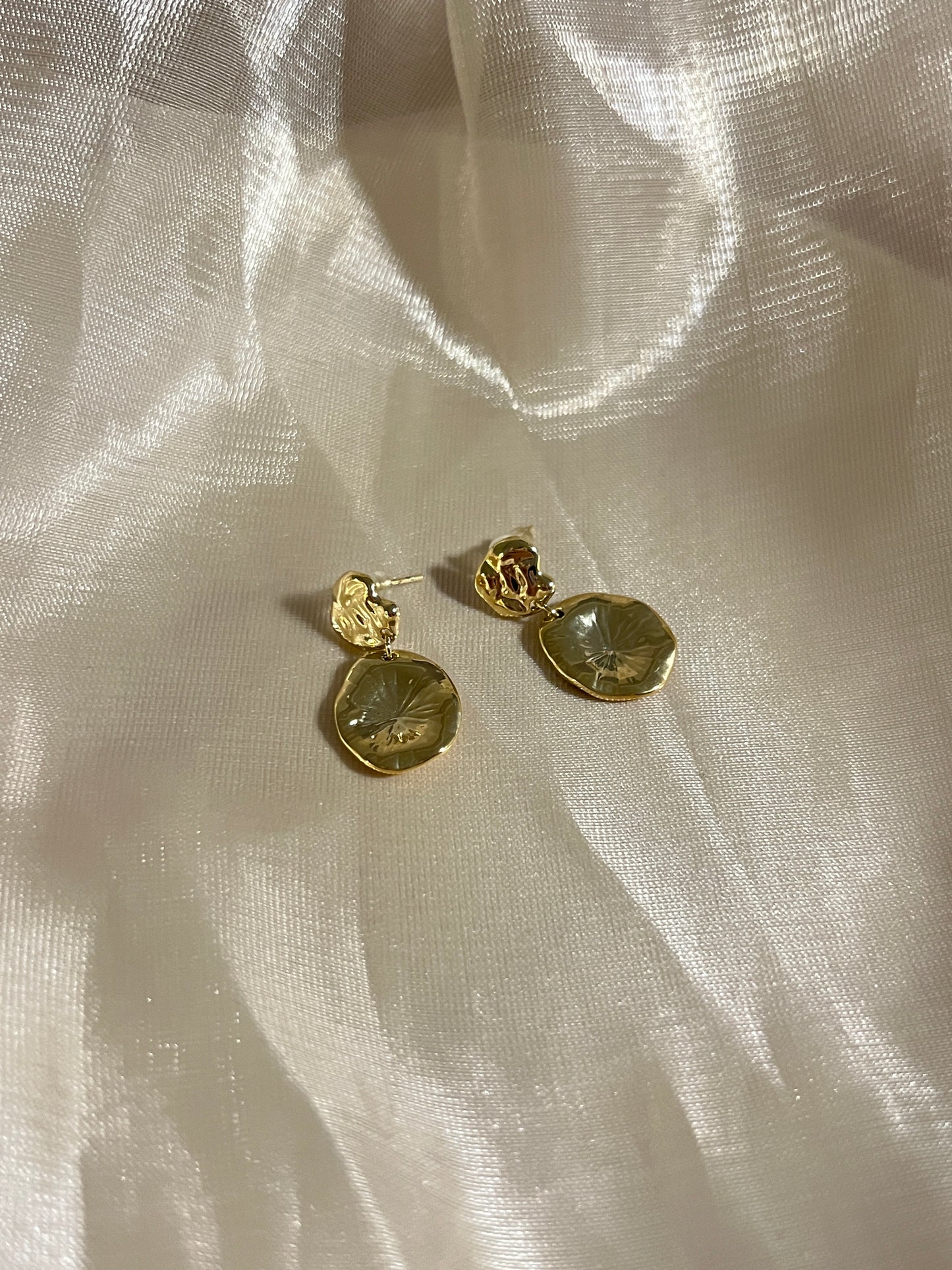 Irregular Sheetmetal Golden Earrings