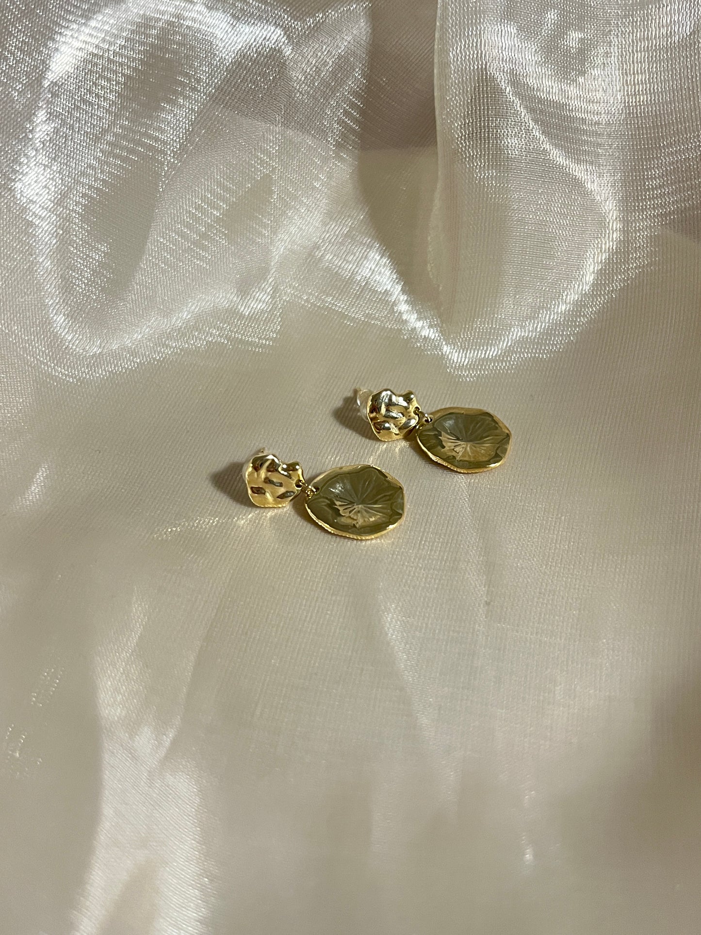 Irregular Sheetmetal Golden Earrings