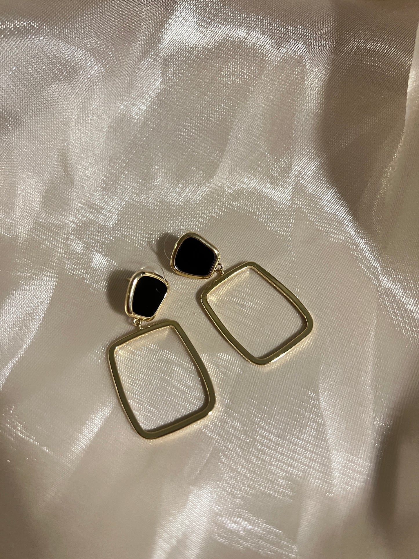 Cecile Golden Frame Earrings