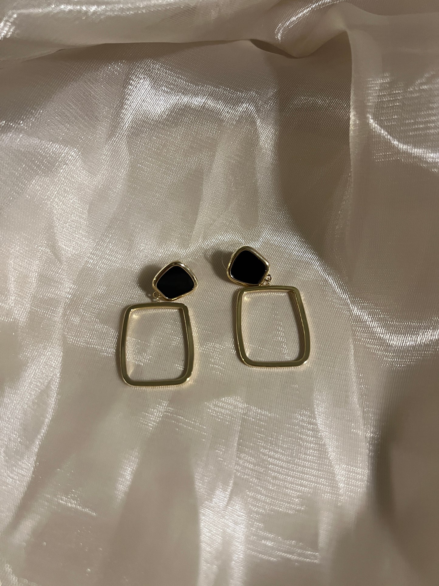 Cecile Golden Frame Earrings