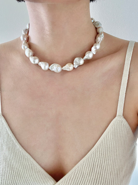 Ocean's Treasure Baroque Pearl Necklace