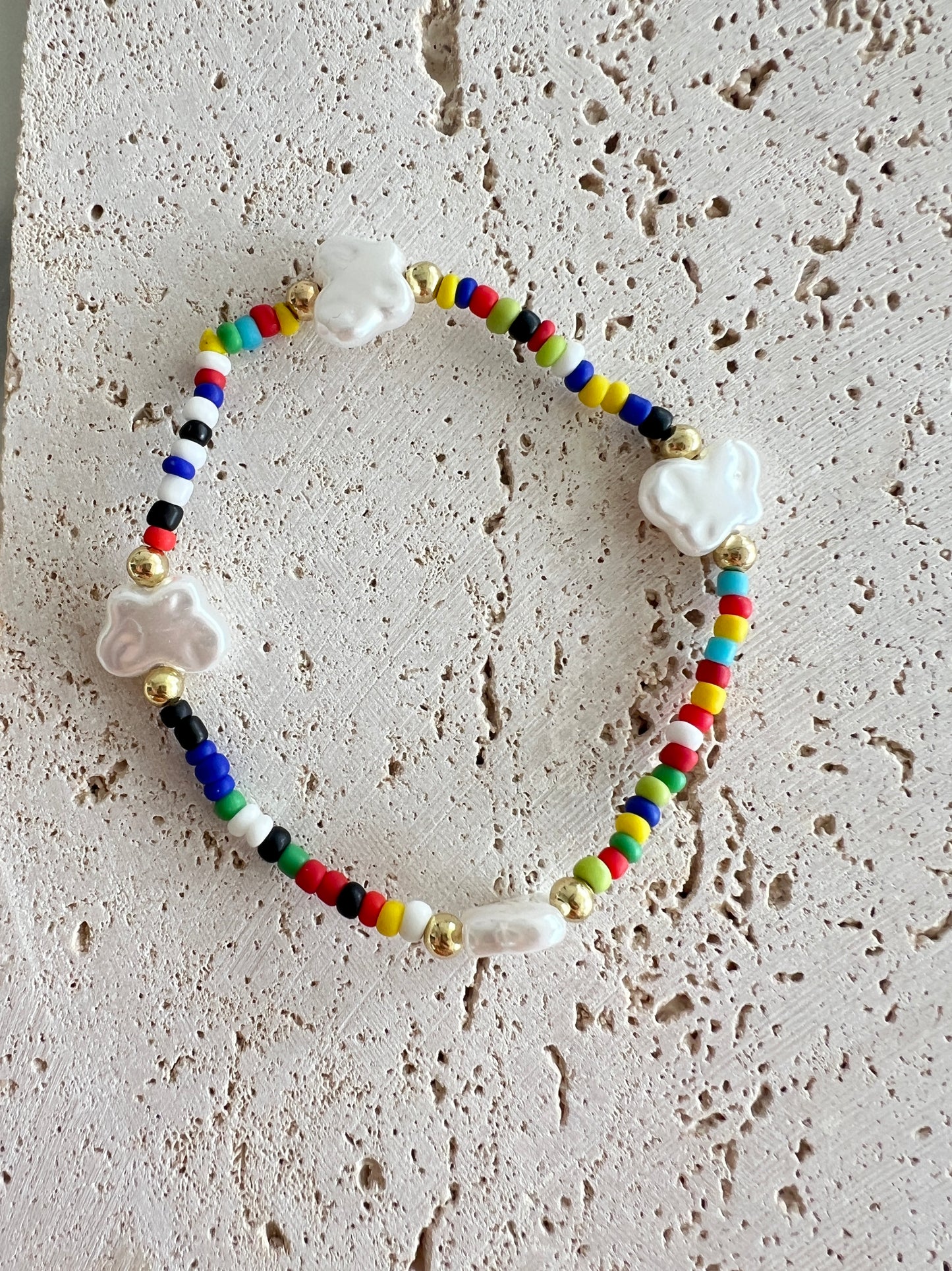 Colorful Butterfly Pearl Bracelet