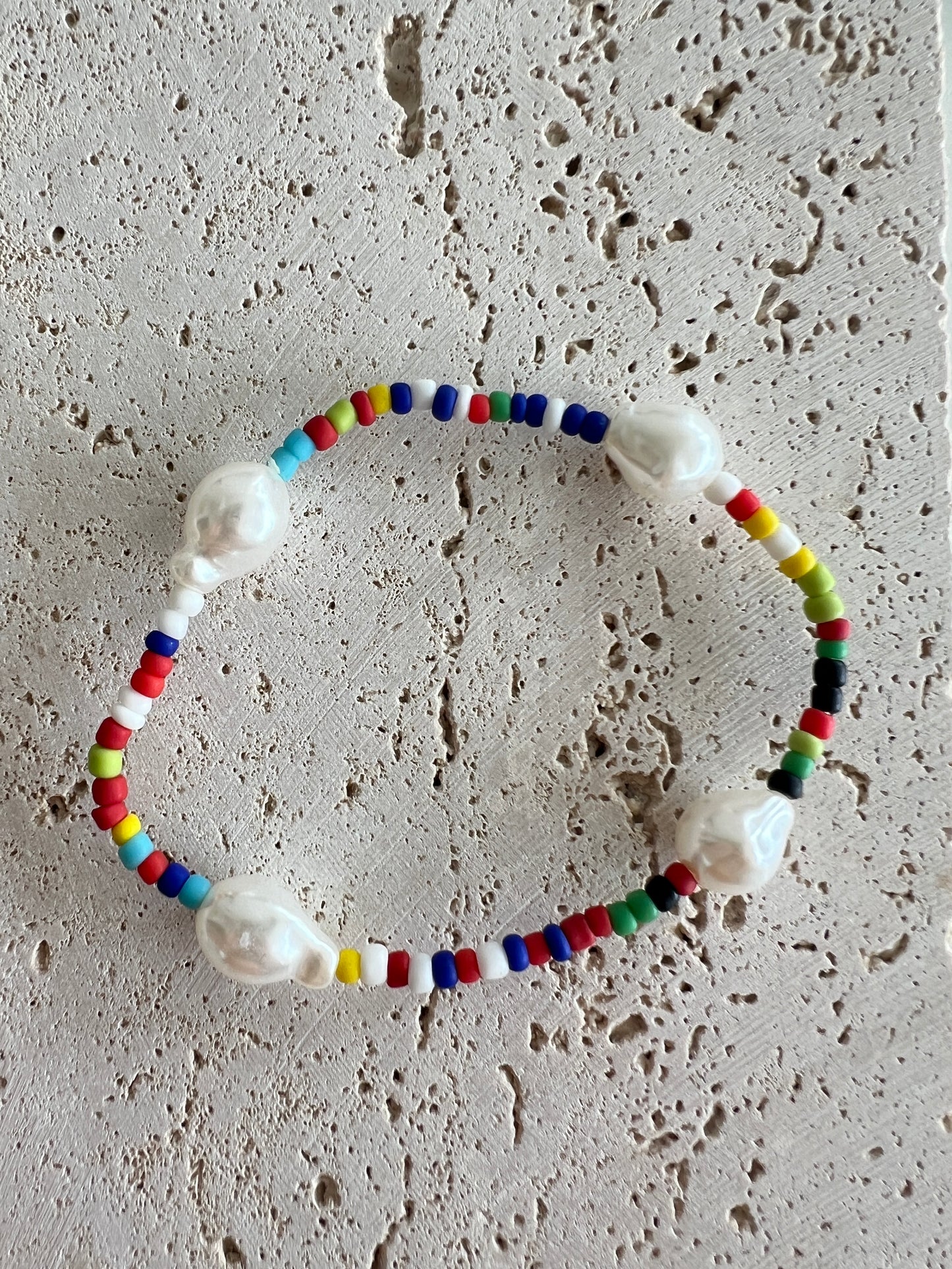 Colorful Butterfly Pearl Bracelet