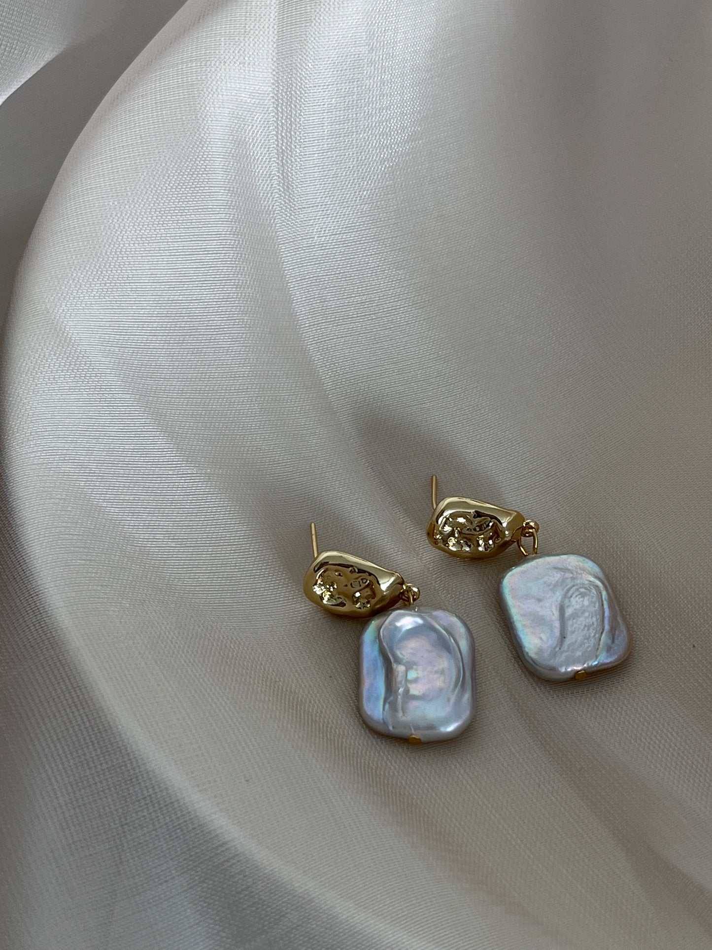 Amelia Baroque pearl dangle earrings