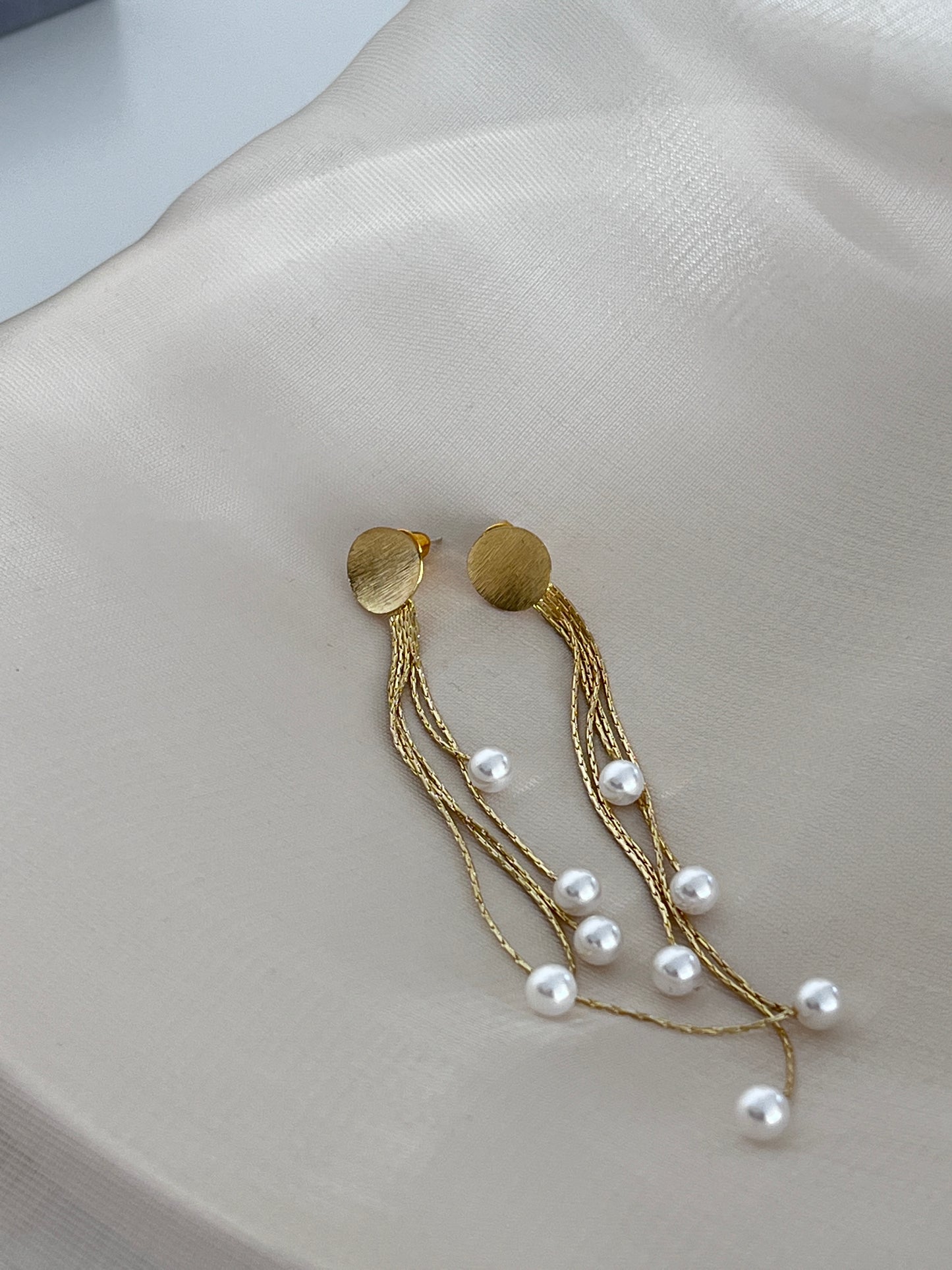 Mermaid Pearl tassel earrings