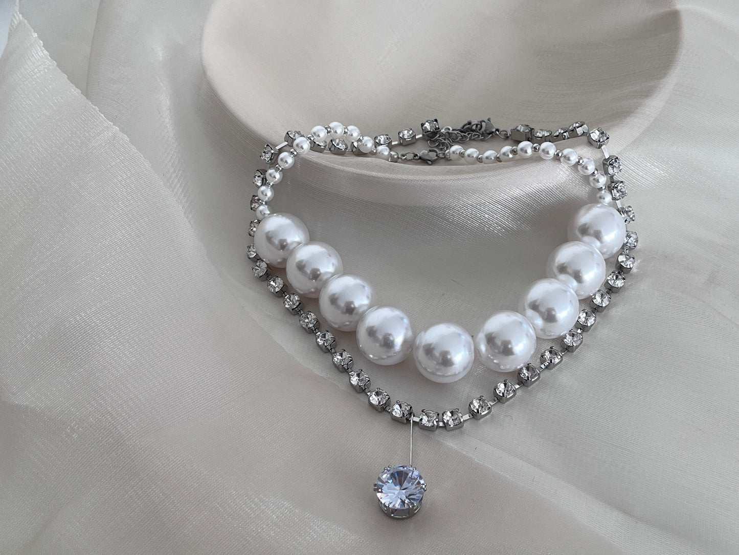 Pearl Diamond Necklace