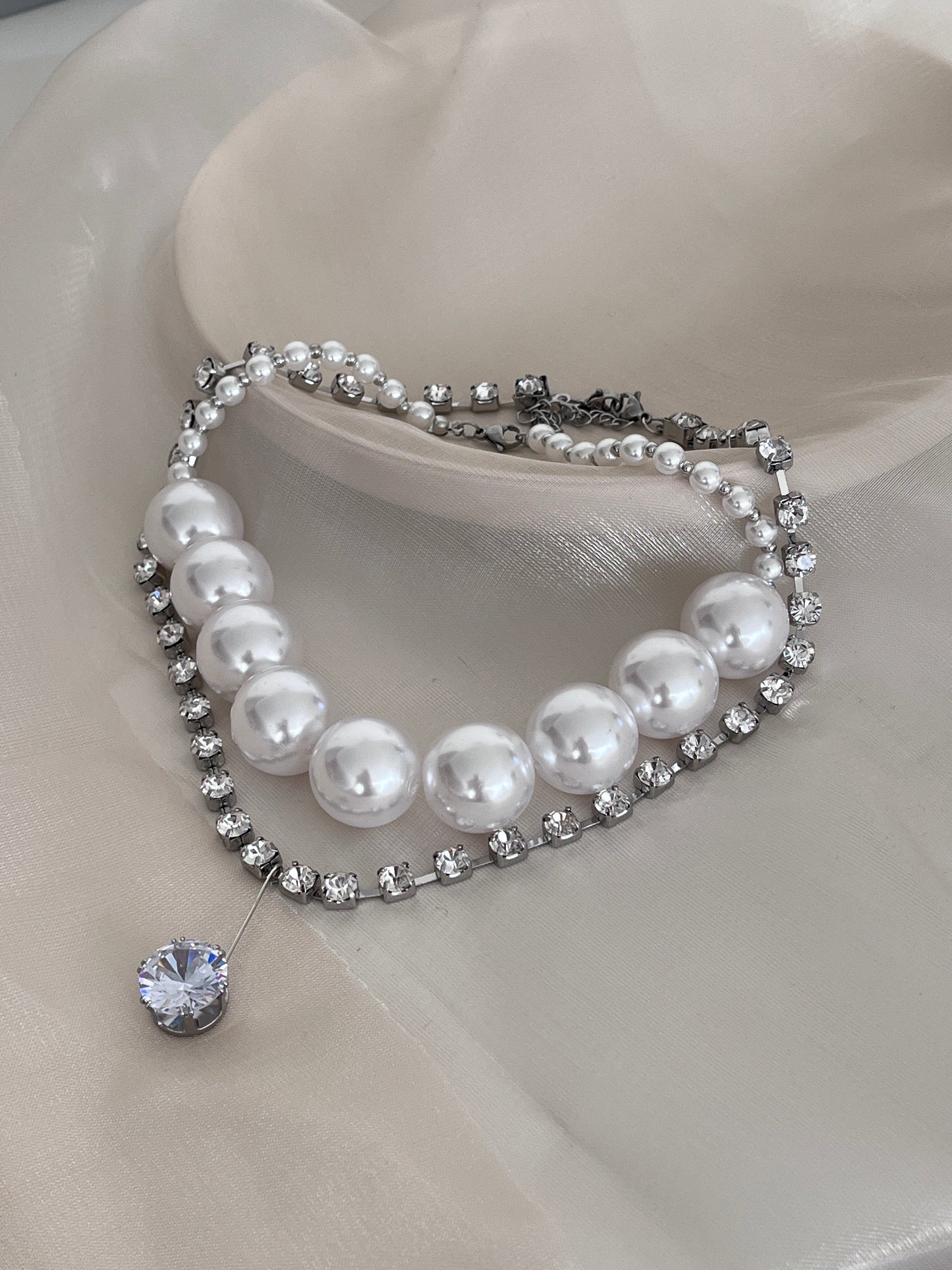 Pearl Diamond Necklace