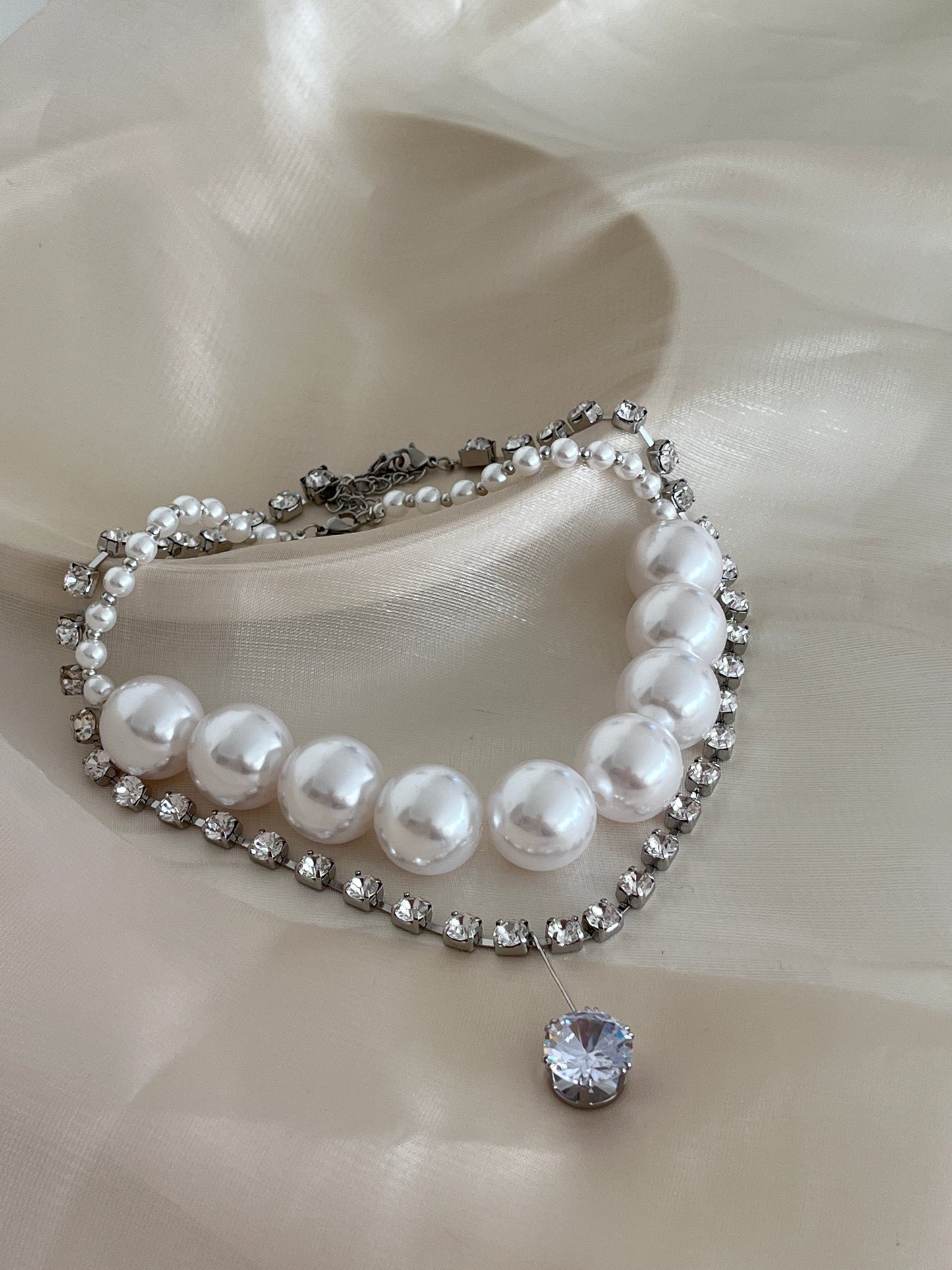 Pearl Diamond Necklace