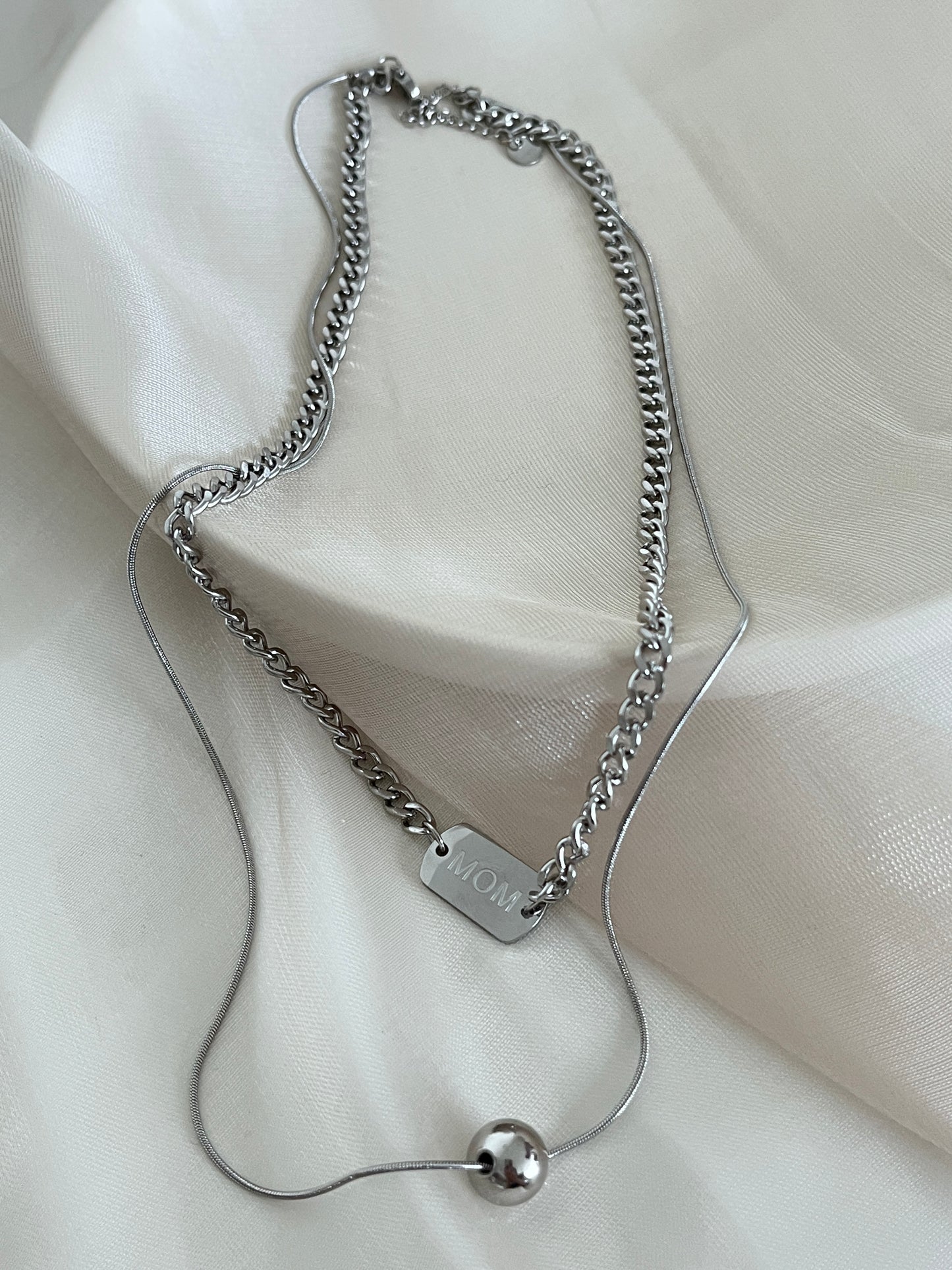 Stainless Steel Two-Layer Necklace