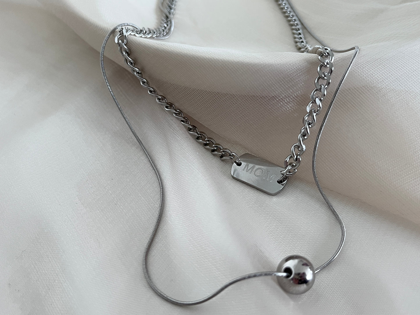 Stainless Steel Two-Layer Necklace