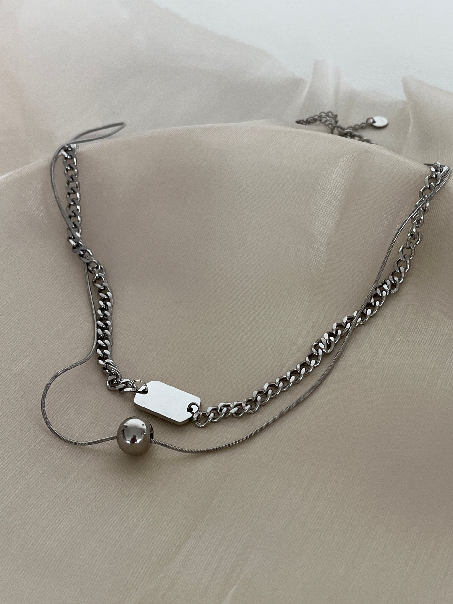 Stainless Steel Two-Layer Necklace