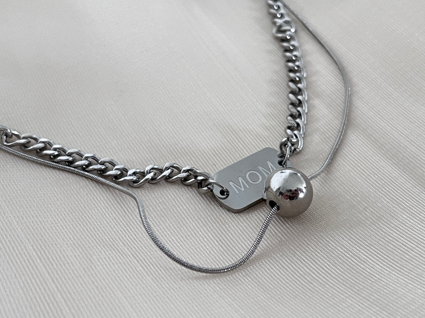 Stainless Steel Two-Layer Necklace