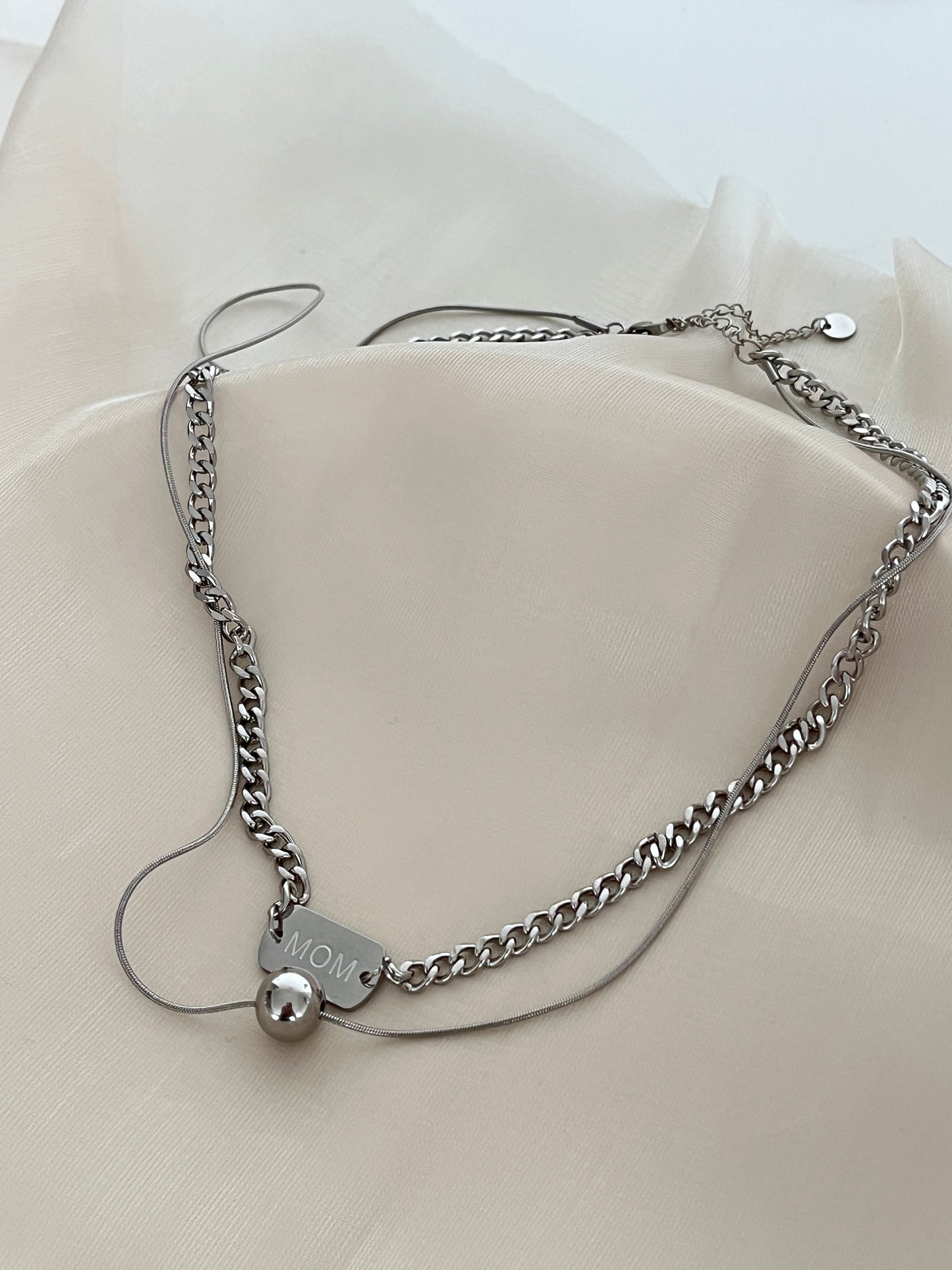 Stainless Steel Two-Layer Necklace