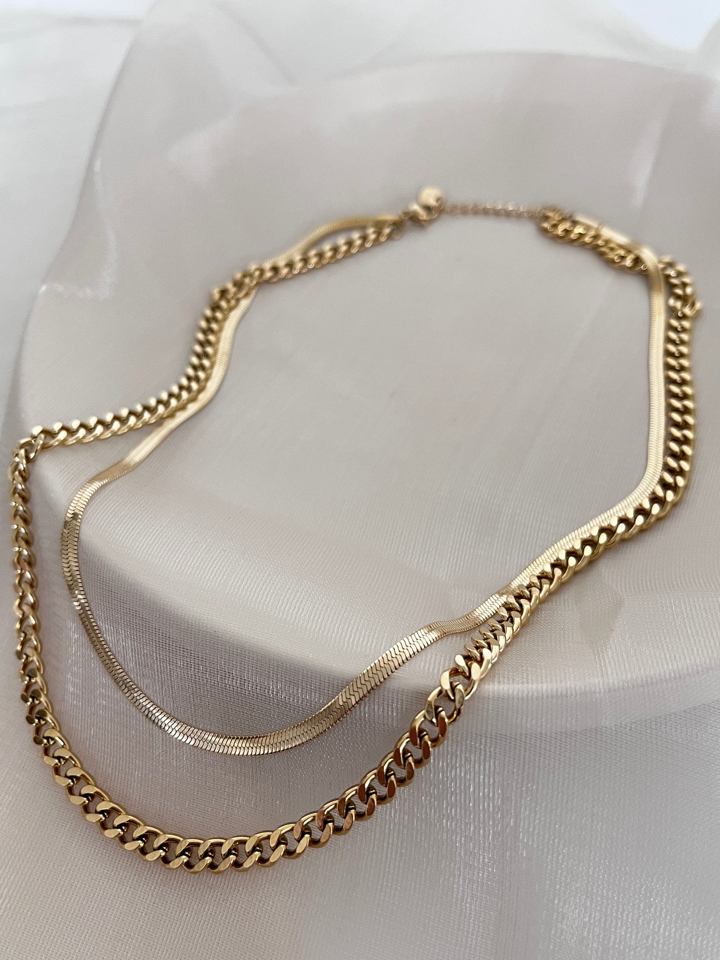 Golden Herringbone Necklace