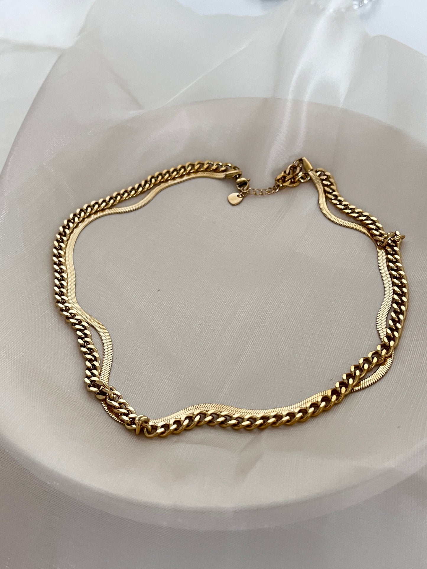 Golden Herringbone Necklace