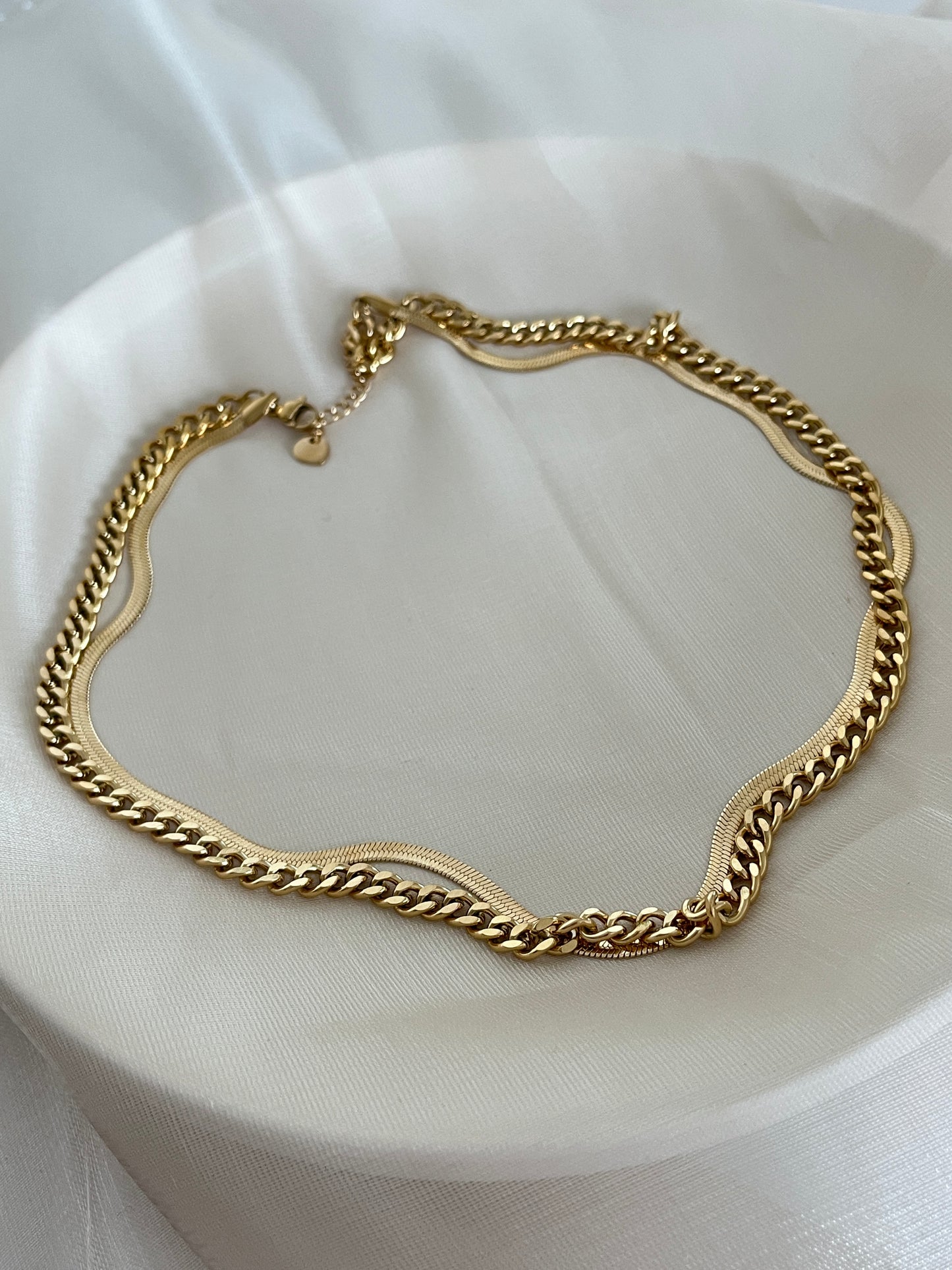 Golden Herringbone Necklace