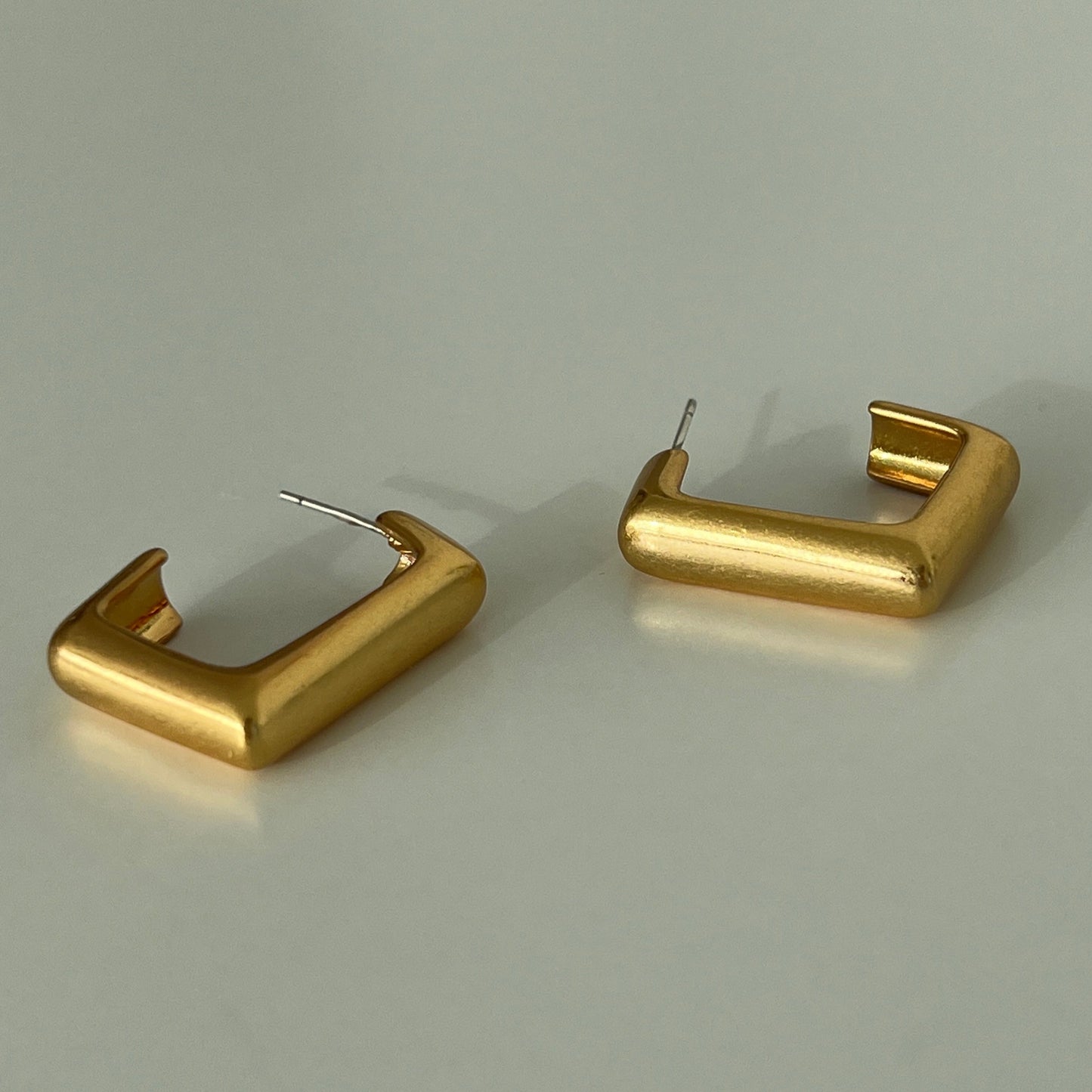 Square Locket Hoop Earrings