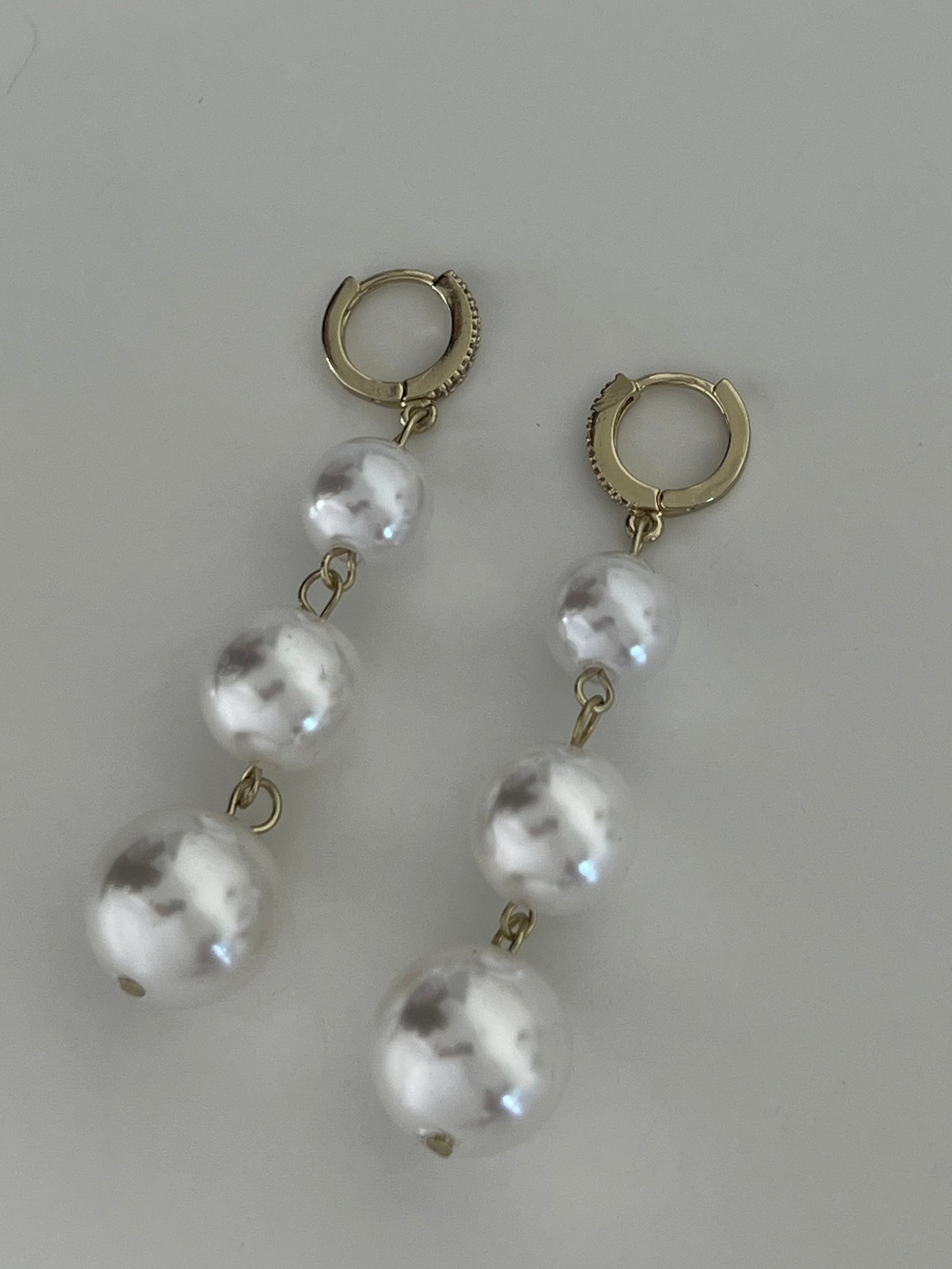 Long-chain Freshwater Pearl earrings