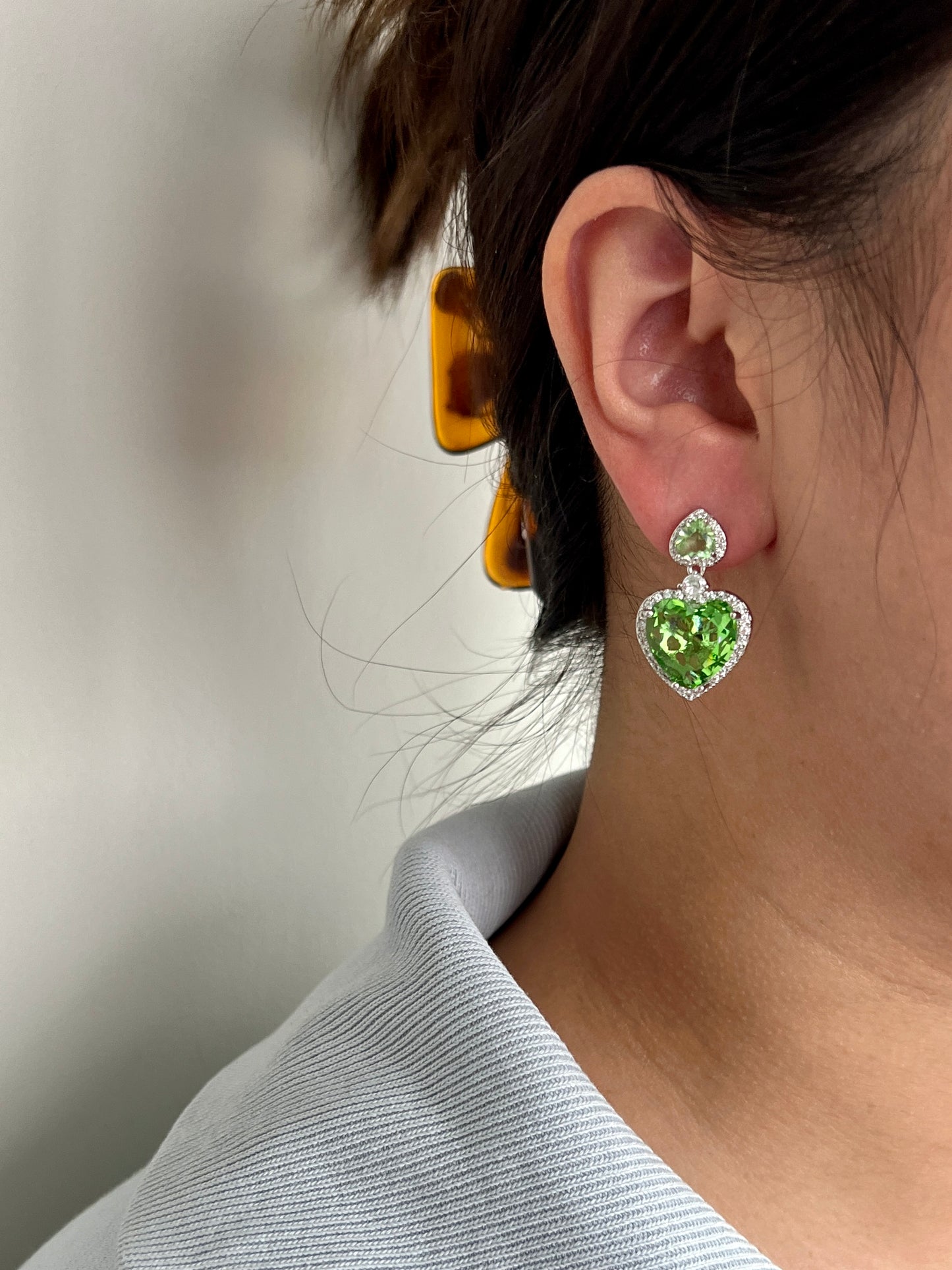 Double Jelly heart Earring