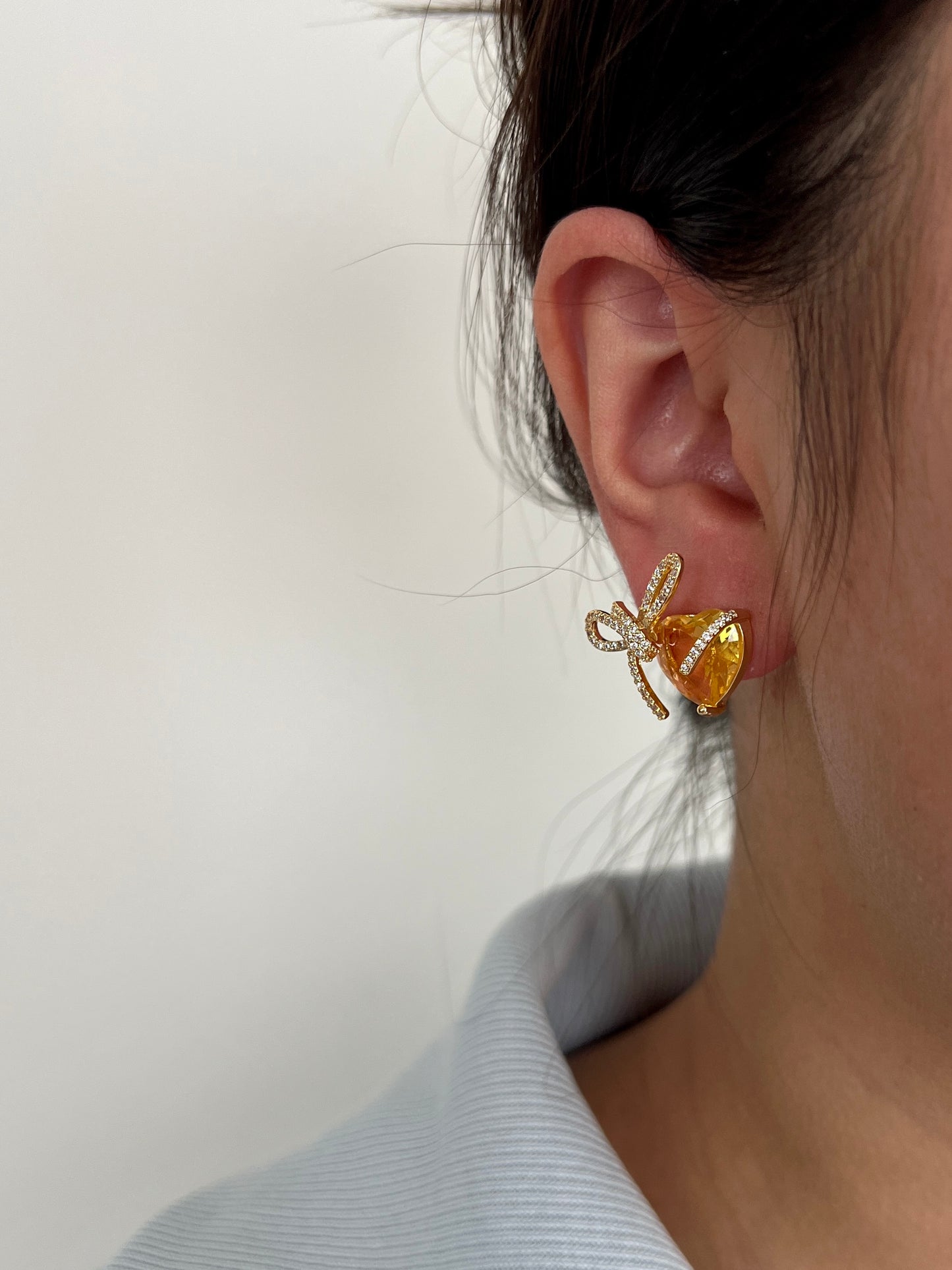 Heart with Bowknot Earrings