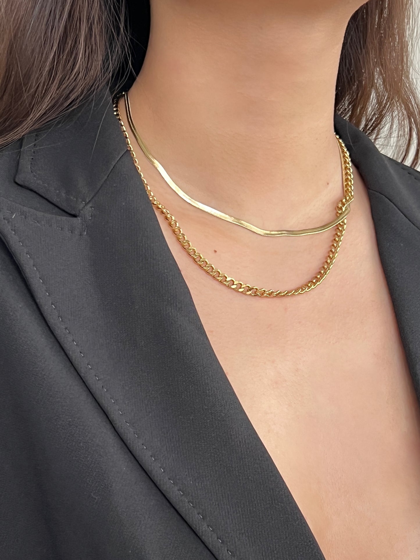 Golden Herringbone Necklace