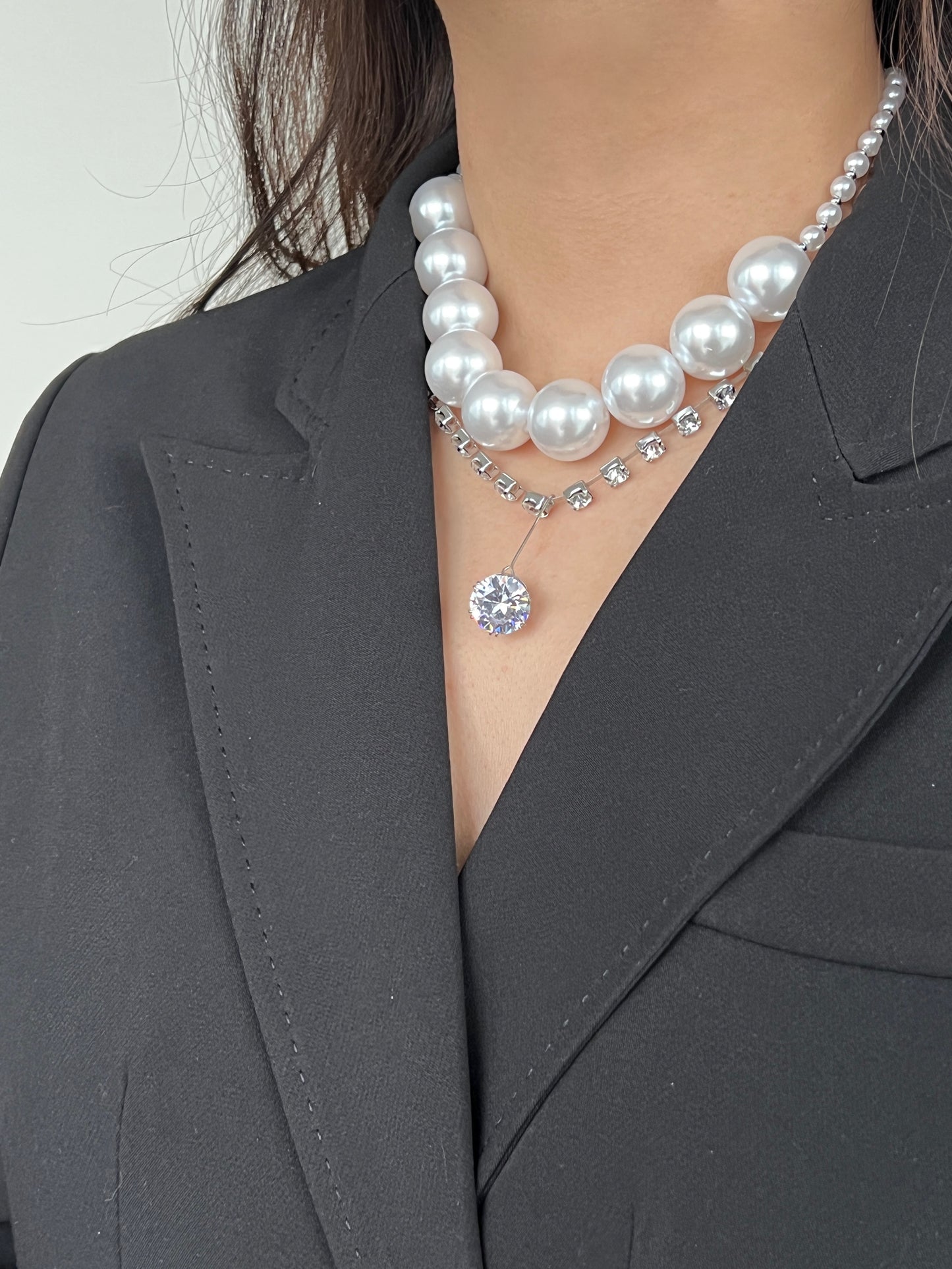 Pearl Diamond Necklace