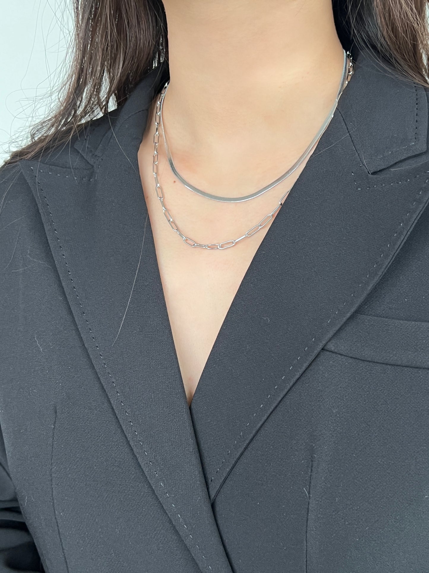 Alex Herringbone necklace set