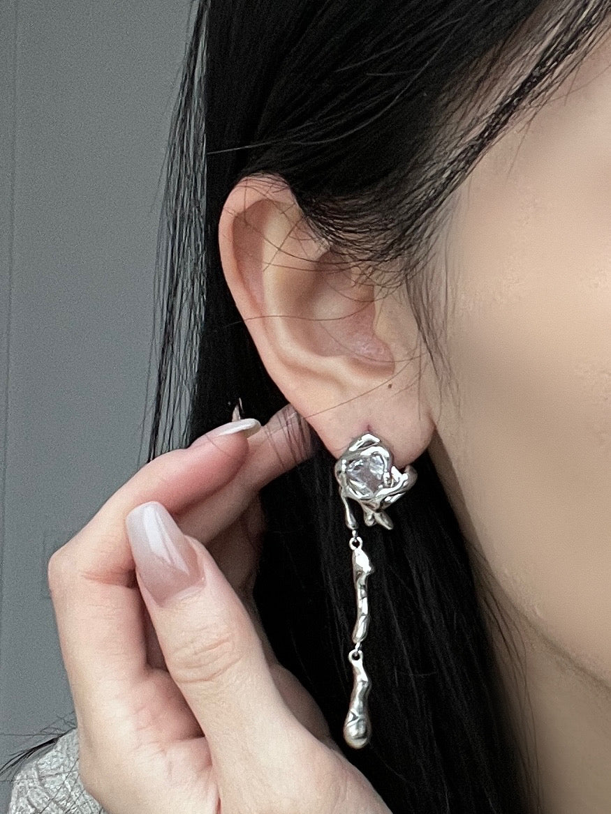 Rose Zirconia Earrings