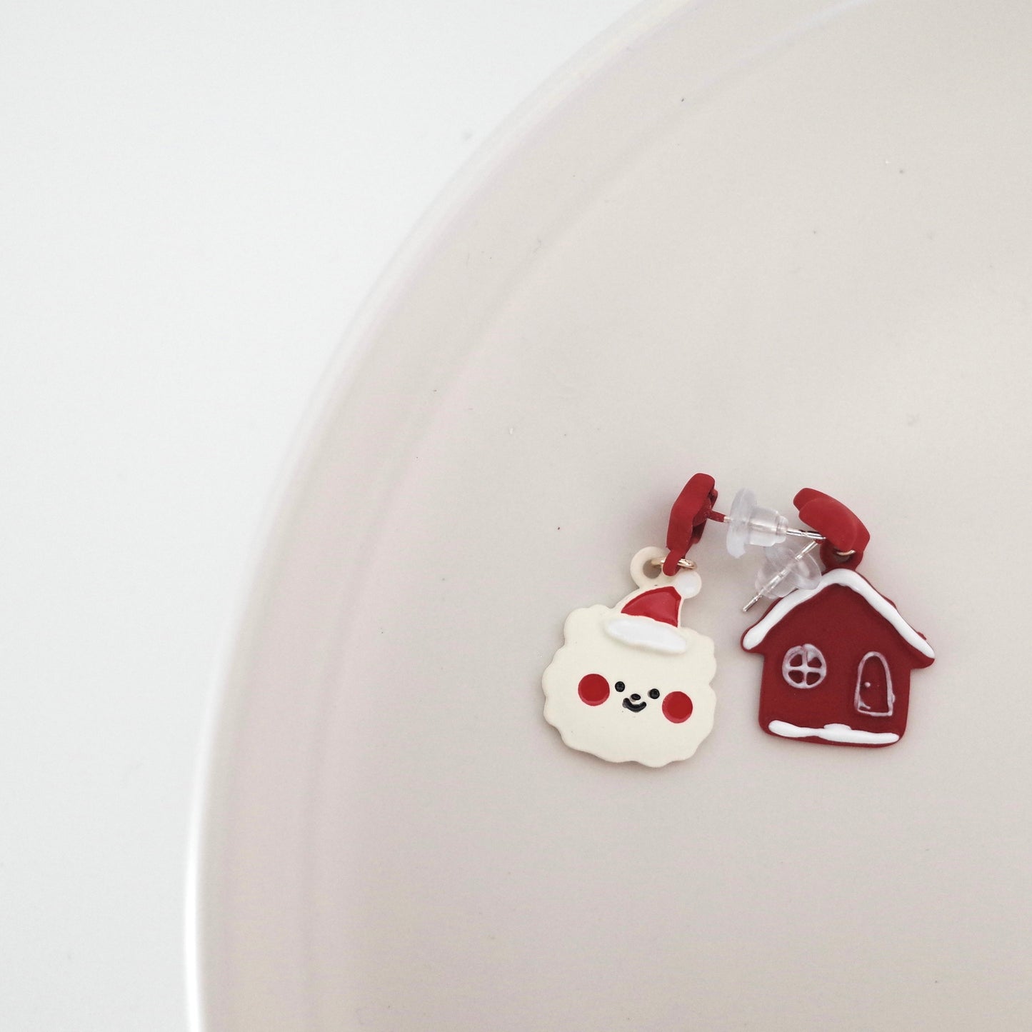 Christmas Bear & House Earrings