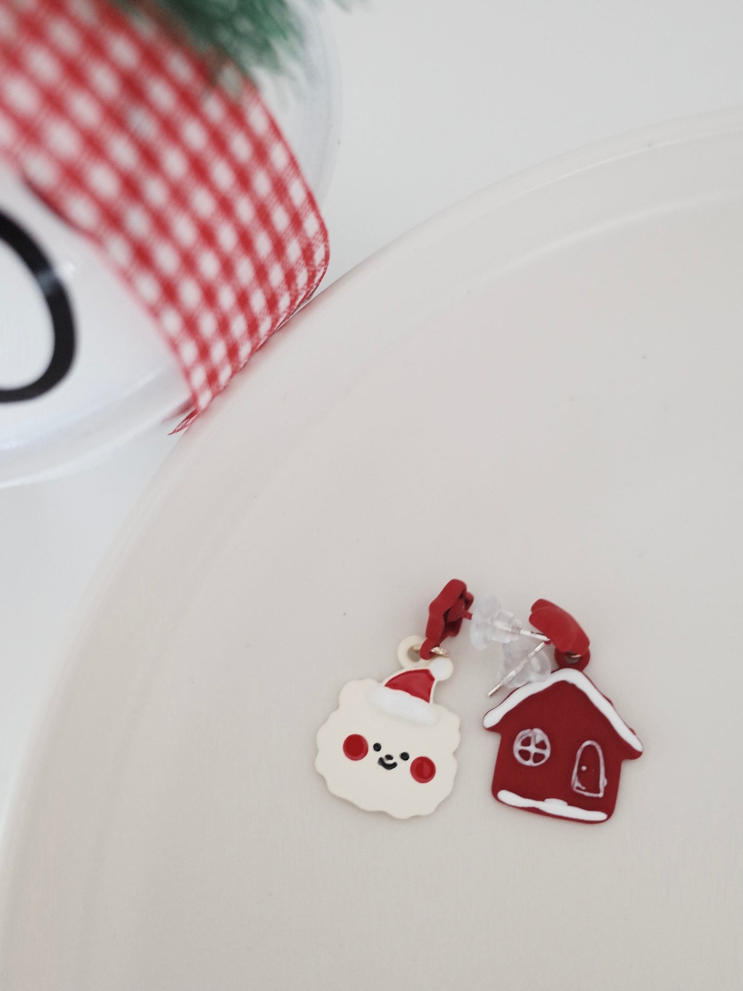 Christmas Bear & House Earrings